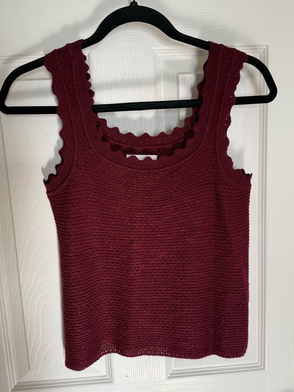 Scalloped Knit Tank Top